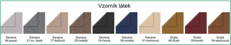 Odeta vzorník látek ODETA 750 s rámečkem CZ
